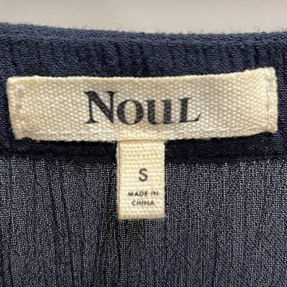 OAK + FORT Noul Button Down Blouse - Size S - Dark Navy - Picture 2 of 4